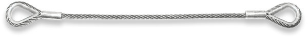 Stahlseil mit 2 Sonderkauschen Seil-Ø: 14 mm