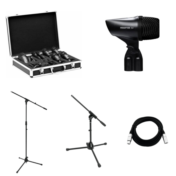 AKG Drum Set Session I - Bundle 2: Mikrofonset, AKG P2, Stative, Kabel