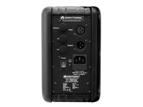 OMNITRONIC Lautsprecher C-50A aktiv schwarz 2x