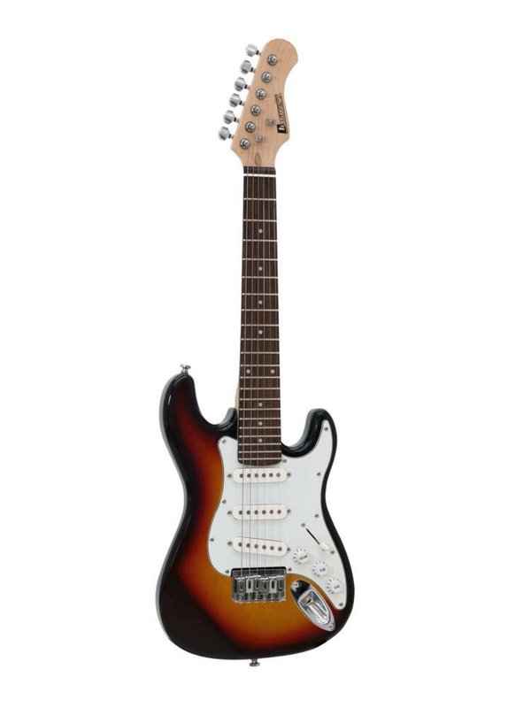 DIMAVERY J-350 E-Gitarre ST sunburst für Kinder, 1/2-Größe