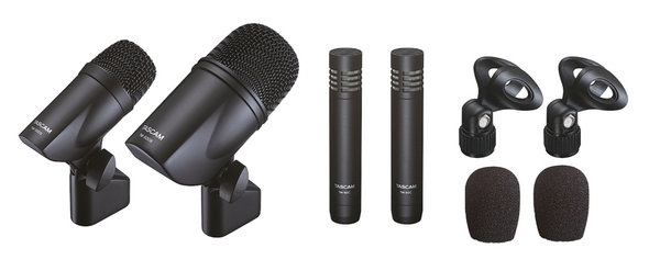 TASCAM TM-DRUMS Mikrofon-Set + Stative + Kabel
