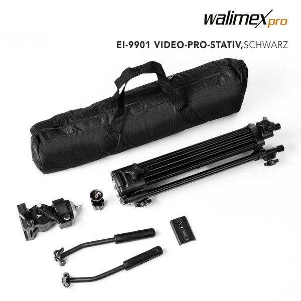 WALIMEX PRO EI-9901 Pro 138 Videostativ, 138cm