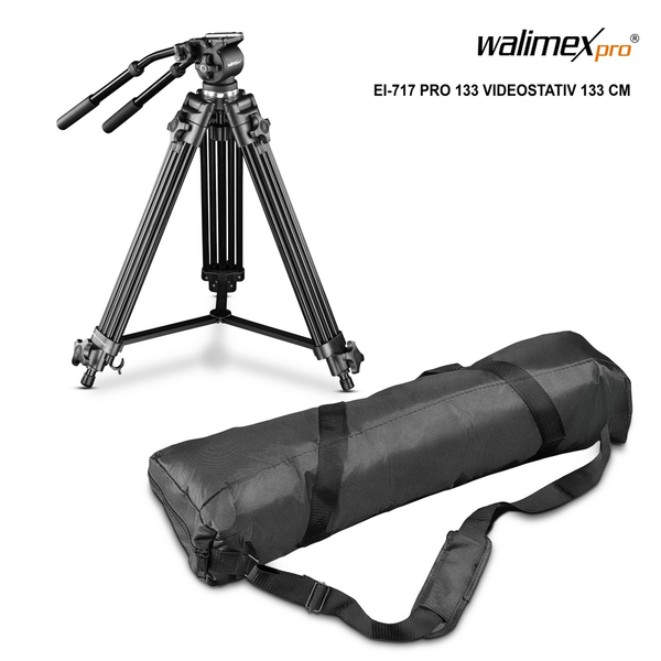 WALIMEX PRO EI-717 Pro 133 Videostativ, 133cm