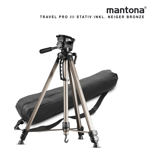 Mantona Basic Travel Pro III Stativ,  bronze