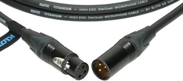 KLOTZ Titanium StarQuad Mikrofonkabel XLR mit Gold-Kontakten von Neutrik