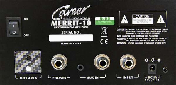CAREER Merrit -10 Recording Amp, Batterie