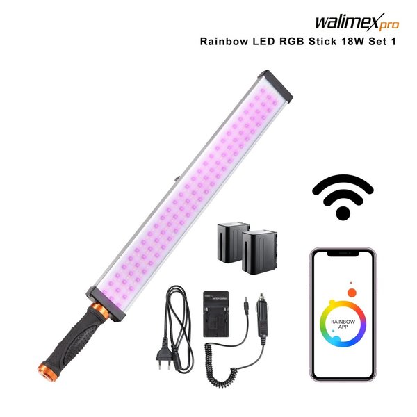WALIMEX PRO LED Rainbow RGB Stick 18W - Set 1